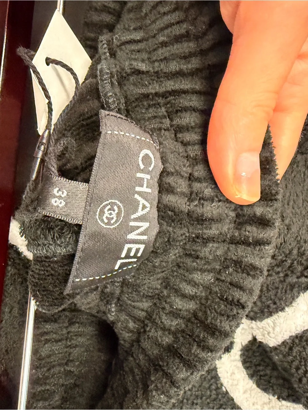 Chanel Black Graphic Knit shorts